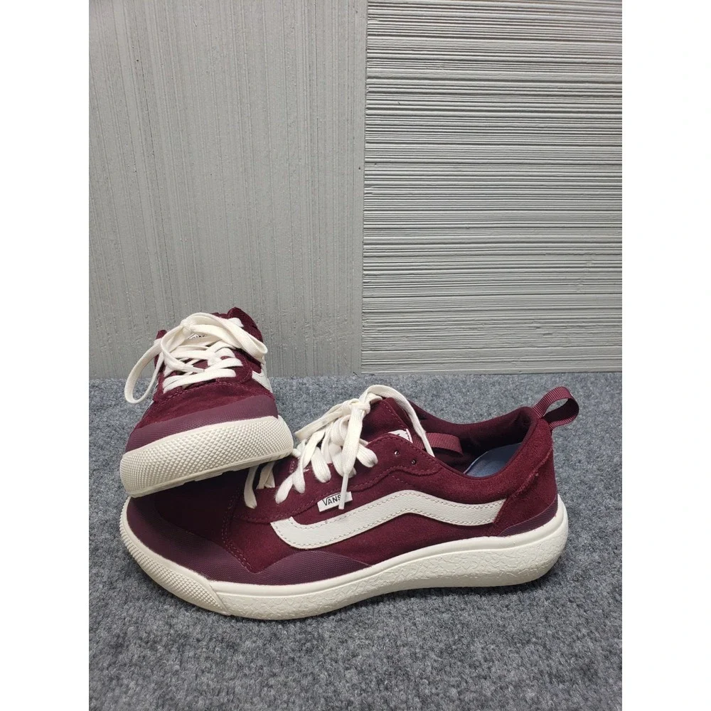 Vans Women Sneaker Shoe 10.5 Burgundy Suede UltraRange EXO SE Lace Up Low Top